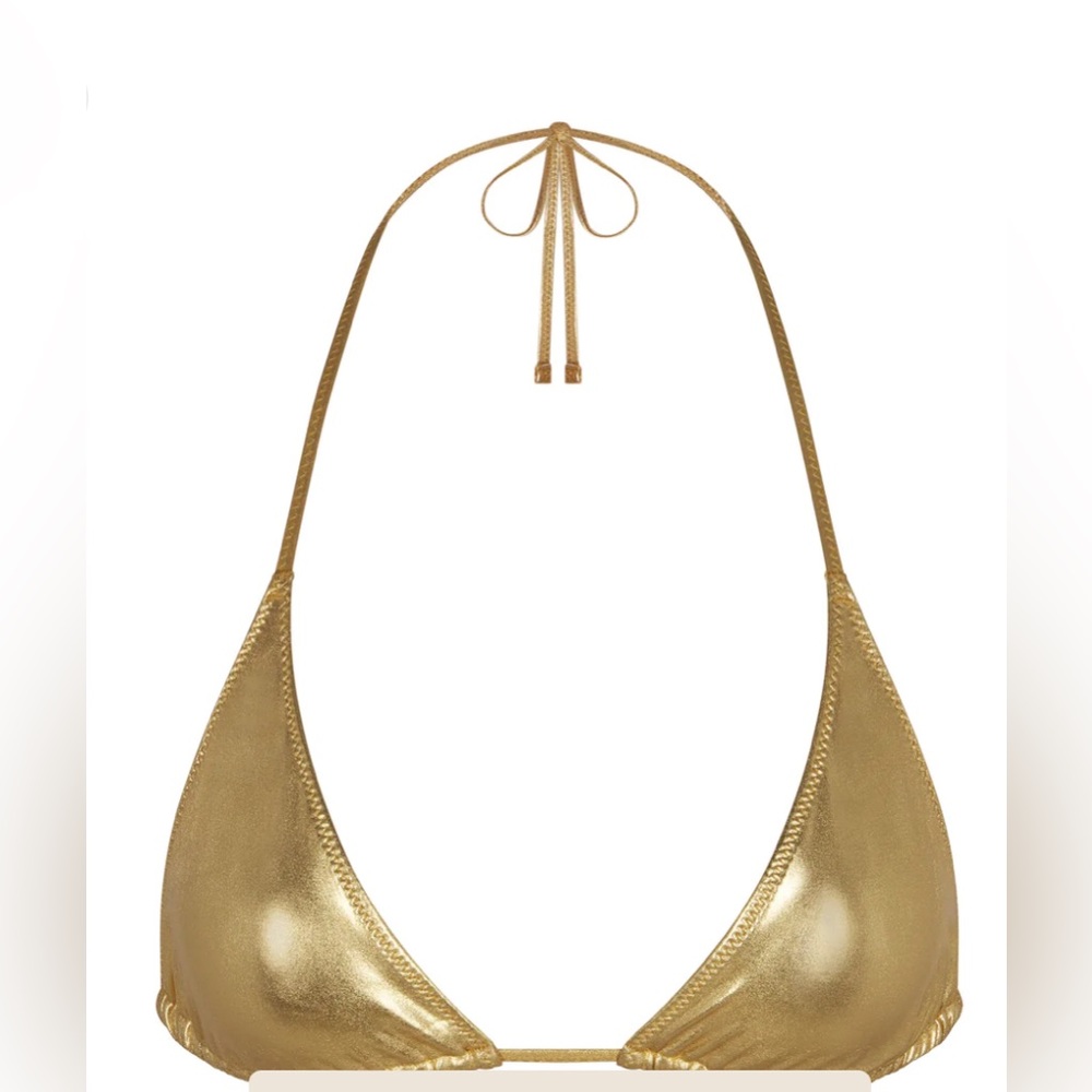 NWOT SKIMS METALLIC SWIM SKIMPY TRIANGLE TOP